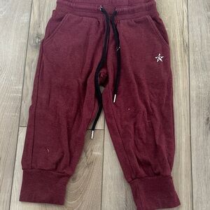 Kids Burgundy Star Sweatpants